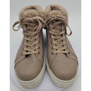 Koolaburra UGG Sundell Fuzz EUC W/11‎ Chukka Tan Faux Fur High Top Sneaker EUC
